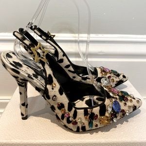 Jewelled Dolce & Gabbana Calf-hair Heels!